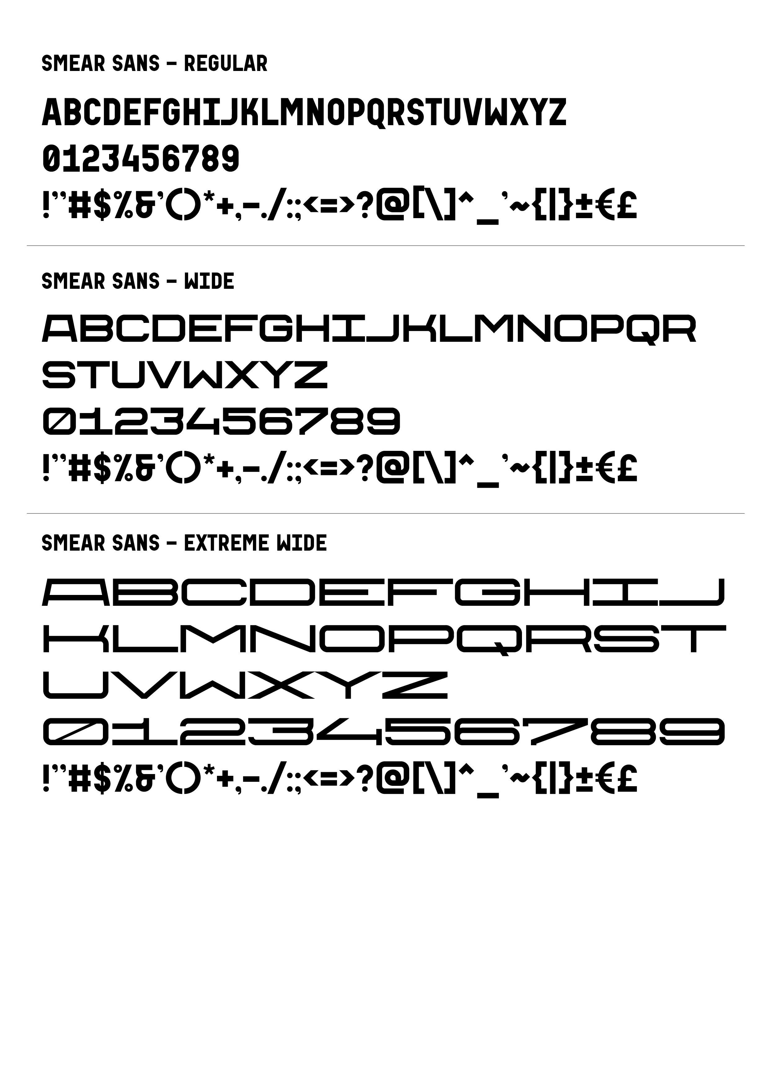 Smear Sans Stretched Font, Fonts GraphicRiver